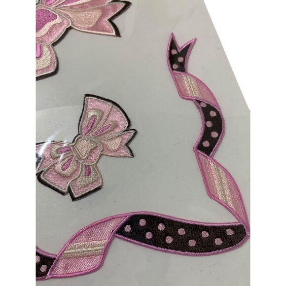 Conso Self-Adhesive Designer Motif Bows Fabric Satin New - Picture 3 of 7